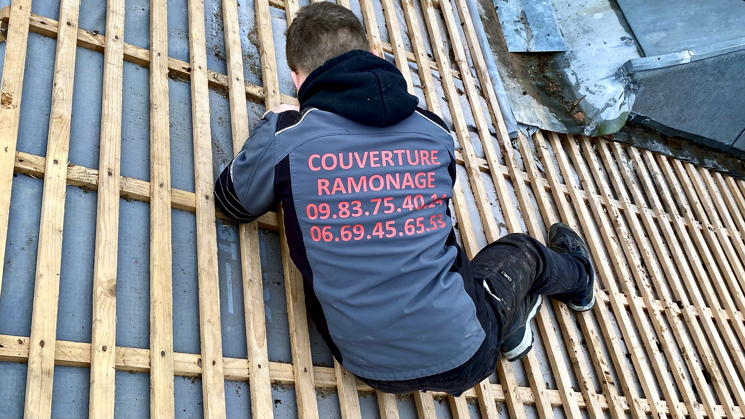 Couvreur  - Employé sur un chantier de couverture