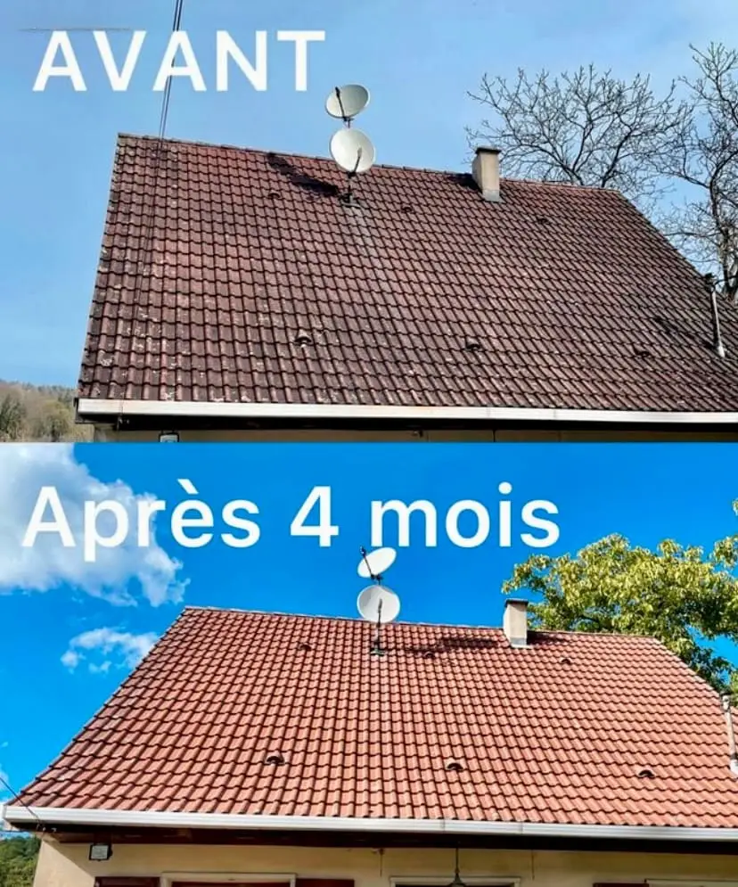 Couvreur  - Chantier de rénovation de toiture avant / après réalisé par José Couverture & Ramonage